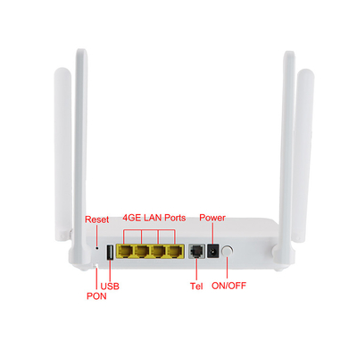4GE+1POTS+Wifi de dubbele Router van Bandwifi GPON ONU Compatibel met ZTE-Verantwoordelijkheid